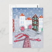 雪マウス ポストカード (正面/裏面)