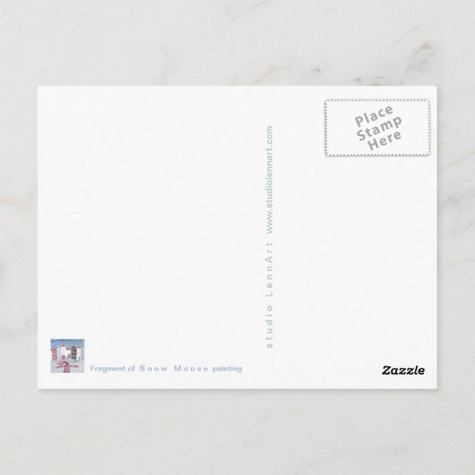 雪マウス ポストカード (裏面)