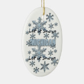 雪ミシガンのクリスマスオーナメント セラミックオーナメント (右)