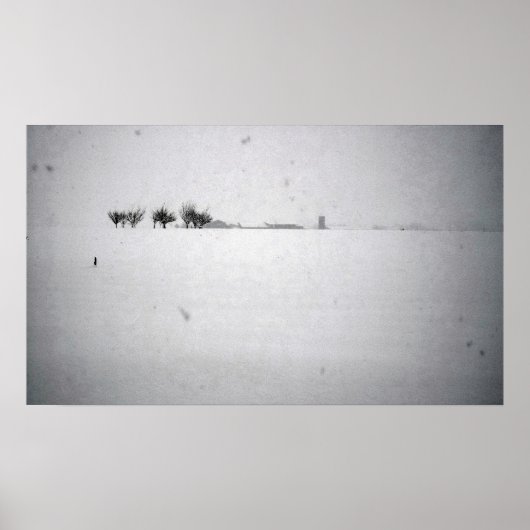 雪ミニマルポスター ポスター (正面)