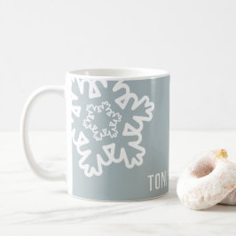 雪ミニマル片マグ コーヒーマグカップ