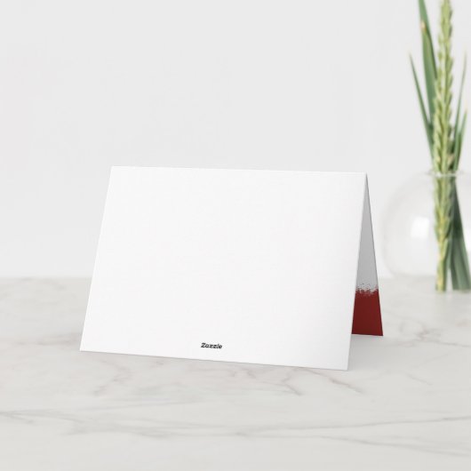 雪メリーが積む赤いクリスマスの新年 シーズンカード (裏面)