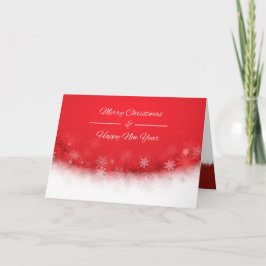 雪メリーが積む赤いクリスマスの新年 シーズンカード