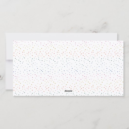 雪メリーカラフルクリスマス2フォトホリデーカード シーズンカード (裏面)