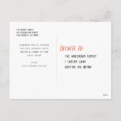 雪メリーカラフルモダンクリスマス写真 シーズンポストカード (裏面)