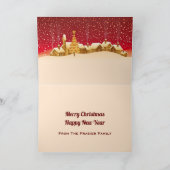 雪メリークリスマスカード付き住宅 カード (内部)