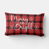 雪メリー片の輝くクリスマスプレド ランバークッション (裏面)