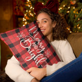 雪メリー片の輝くクリスマスプレド ランバークッション