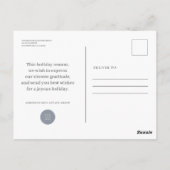 雪モダンが降るブルーシーズンのご挨拶 ポストカード (裏面)