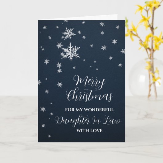 雪モダンの娘 カード (黄色い花)