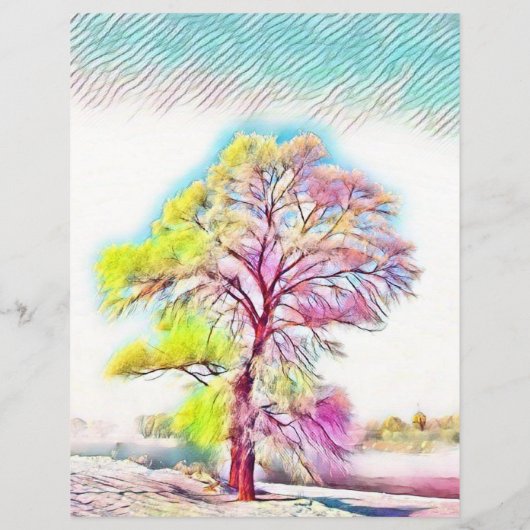 雪モダンの木の色 (裏面)