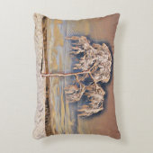 雪モダンの木の色 アクセントクッション (正面(垂直))