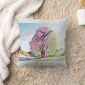 雪モダンの木の色 クッション (ブランケット)