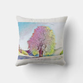 雪モダンの木の色 クッション (裏面)