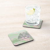 雪モダンの木の色 コースター (右側)