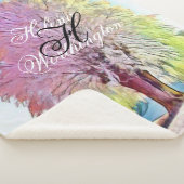 雪モダンの木の色 シェルパブランケット (3/4)