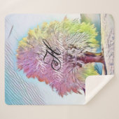 雪モダンの木の色 シェルパブランケット (正面(横))