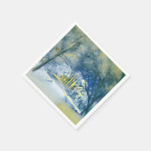 雪モダンの木の色 スタンダードカクテルナプキン (角)