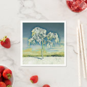 雪モダンの木の色 スタンダードカクテルナプキン (インサイチュ)