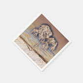 雪モダンの木の色 スタンダードカクテルナプキン (角)