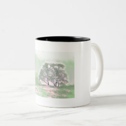 雪モダンの木の色 ツートーンマグカップ