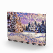 雪モダンの木の色 フォトブロック (右)