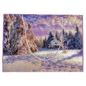 雪モダンの木の色 ラージペーパーバッグ (裏面)