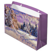 雪モダンの木の色 ラージペーパーバッグ (裏面アングル)