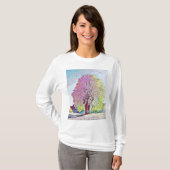 雪モダンの木の色 Tシャツ (正面フル)