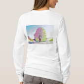 雪モダンの木の色 Tシャツ (裏面)