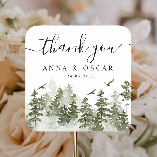 雪モダンの森 スクエアシール