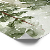 雪モダンの森 ポスター (角)