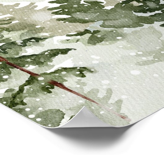 雪モダンの森 ポスター (角)