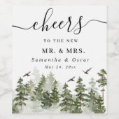 雪モダンの森 ワインラベル (シングルラベル)