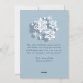 雪モダンエレガントのクリスマス シーズンカード (裏面)