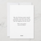 雪モダンエレガント片のクリスマスグリーティング シーズンカード (裏面)