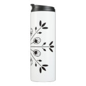 雪モダンエレガント片クリスマス冬 タンブラー (回転右)