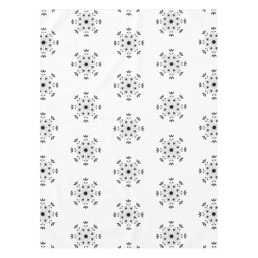 雪モダンエレガント片クリスマス冬 テーブルクロス (正面)