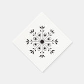 雪モダンエレガント片クリスマス スタンダードカクテルナプキン (角)