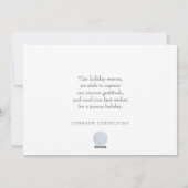 雪モダンエレガント片 |休日の挨拶 シーズンカード (裏面)