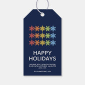 雪モダンカラフル結晶 ギフトタグ (正面)