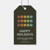 雪モダンカラフル結晶 ギフトタグ (正面)