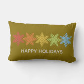 雪モダンカラフル結晶 ランバークッション (裏面)