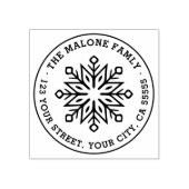 雪モダンミニマル片差出人住所 ラバースタンプ (インプリント)