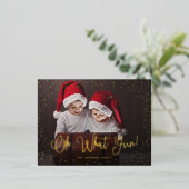 雪モダン台本2枚 箔シーズンポストカード (立ち正面)