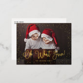 雪モダン台本2枚 箔シーズンポストカード (正面/裏面)