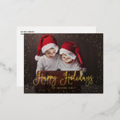 雪モダン台本2枚 箔シーズンポストカード (正面/裏面)