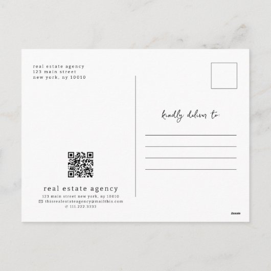 雪モダン実在片不動産業 シーズンポストカード (裏面)