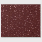 雪モダン模様の白い水玉模様 ラッピングペーパー (フラット)