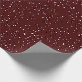 雪モダン模様の白い水玉模様 ラッピングペーパー (角)